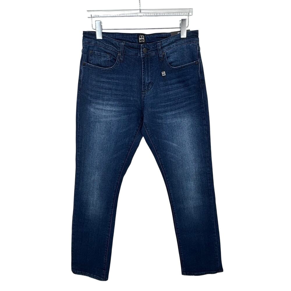 Ike Behar jeans men's size 32/30 slim straight blue denim medium wash NEW